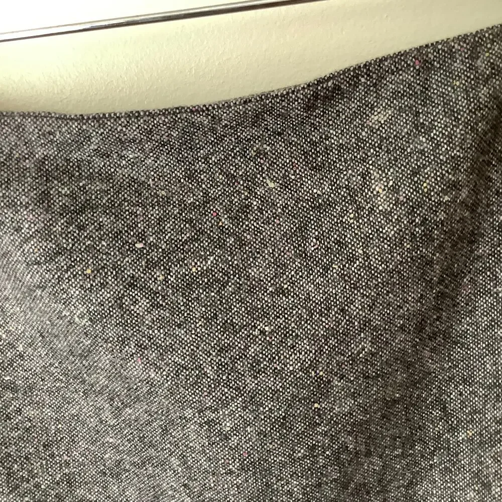 Talbots Wool Blend Confetti Tweed Lined Straight Pencil Skirt Gray Womens Sz 10